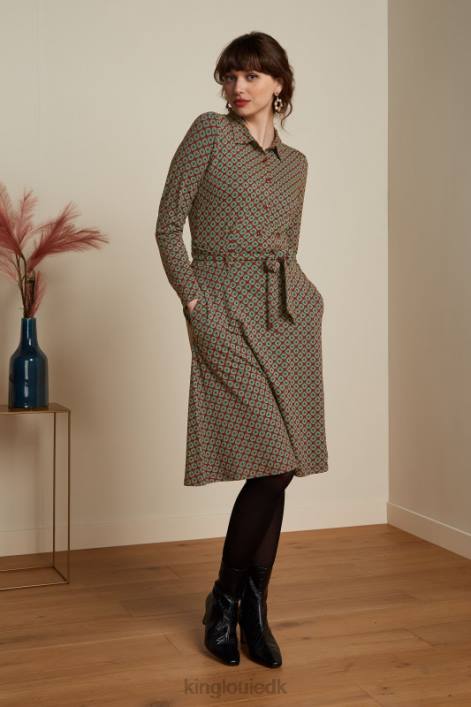 Kvinder sheeva kjole støvet King Louie cabernet rød beklædning 60B422