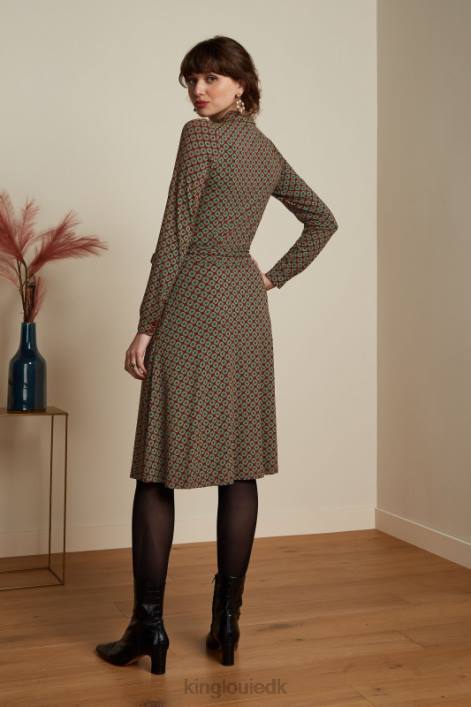 Kvinder sheeva kjole støvet King Louie cabernet rød beklædning 60B422