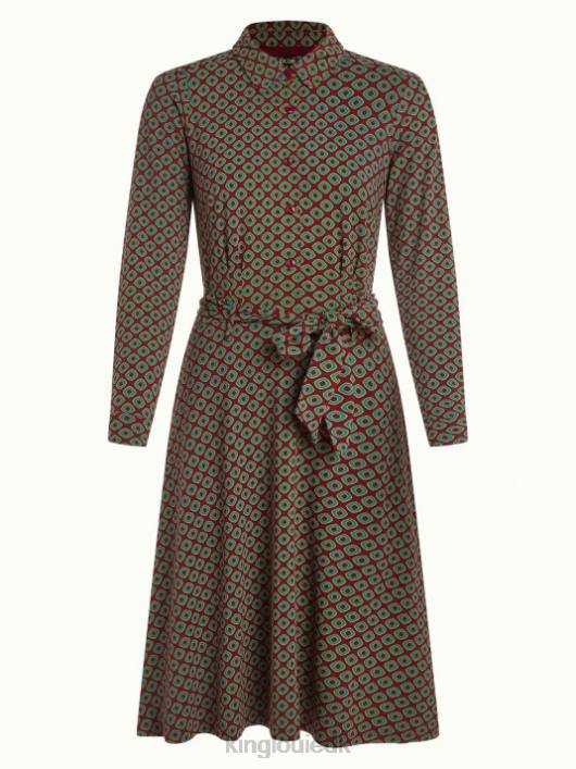 Kvinder sheeva kjole støvet King Louie cabernet rød beklædning 60B422