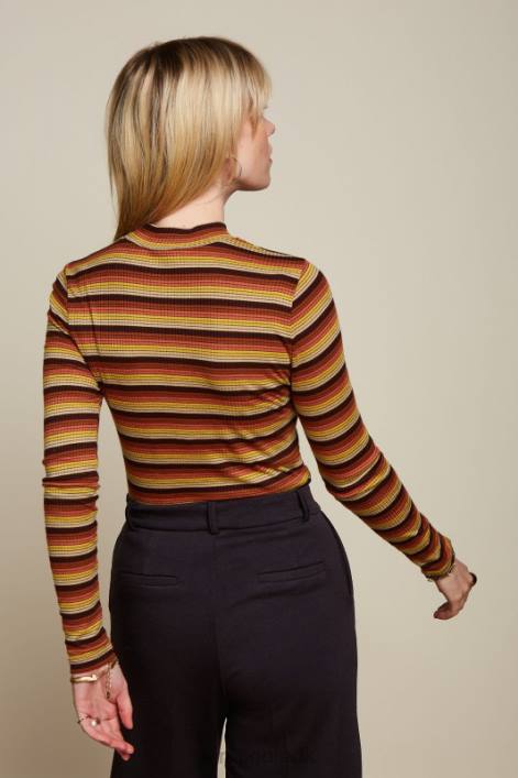 Kvinder skildpadde top vanna stribe King Louie mango appelsin beklædning 60B445