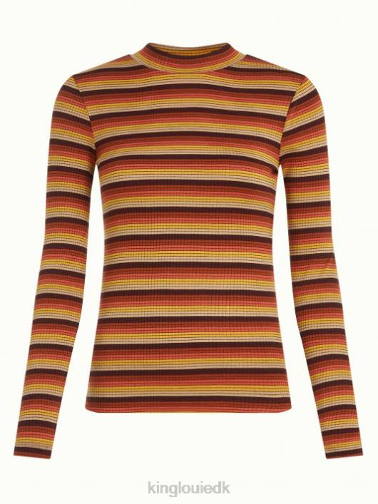 Kvinder skildpadde top vanna stribe King Louie mango appelsin beklædning 60B445