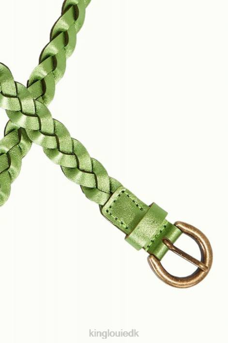 Kvinder skinnende flettet bælte King Louie træbine grøn tilbehør 60B4187