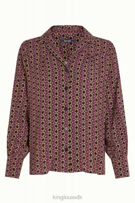 Kvinder tex bluse hoopah King Louie mesa pink beklædning 60B4119