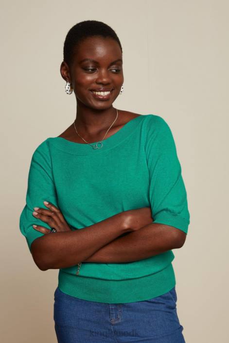 Kvinder vedbend top kokon King Louie aqua grøn beklædning 60B495