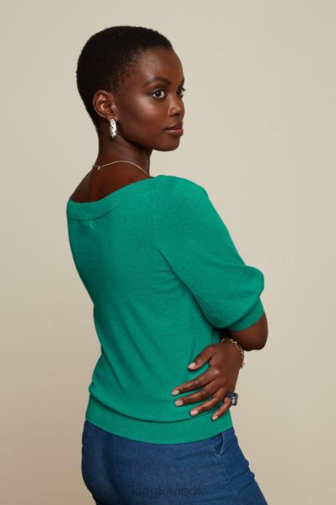 Kvinder vedbend top kokon King Louie aqua grøn beklædning 60B495