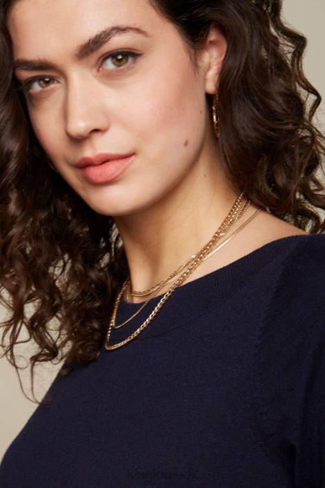 Kvinder vedbend top kokon King Louie blå beklædning 60B494