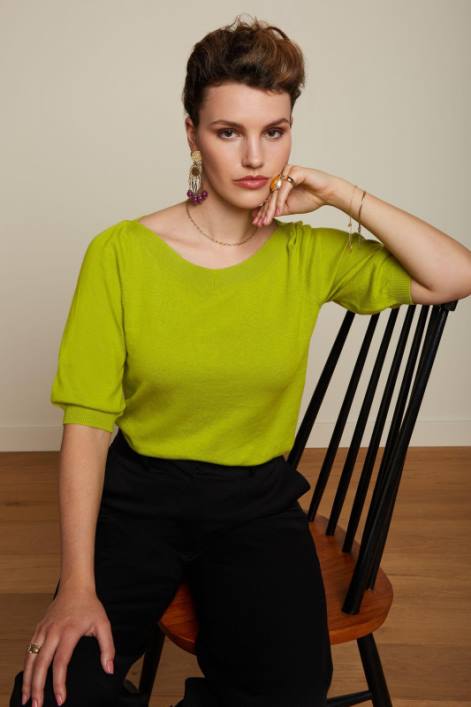 Kvinder vedbend top kokon King Louie citronelle gul beklædning 60B491