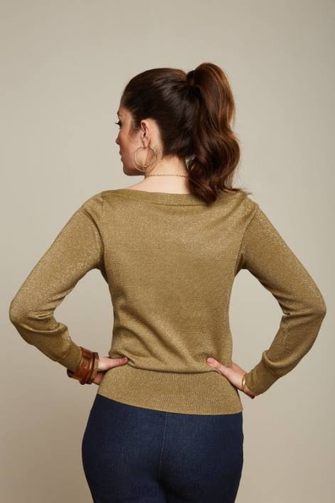 Kvinder vedbend top lapis King Louie gyldenbrun beklædning 60B469