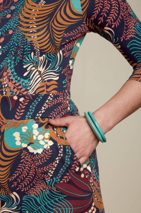 Kvinder mona kjole nattergal King Louie blå beklædning 60B410