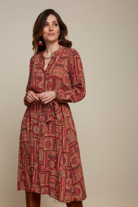 Kvinder nala kjole balthazar King Louie cabernet rød beklædning 60B419