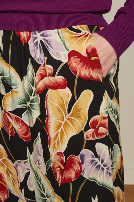 Kvinder layla nederdel marmora King Louie sort beklædning 60B4157