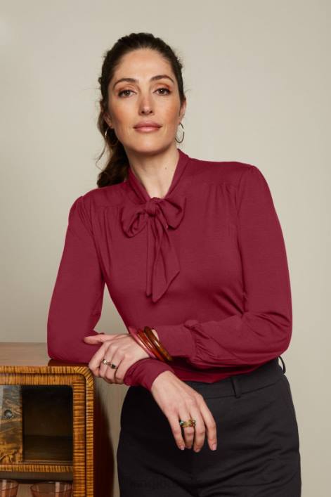Kvinder amalia top ecovero lys King Louie cabernet rød beklædning 60B437