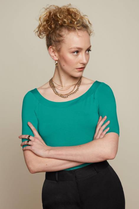 Kvinder sarah top ecovero light King Louie aqua grøn beklædning 60B4107