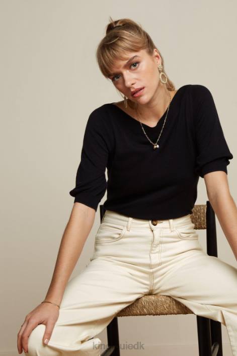 Kvinder vedbend top kokon King Louie sort beklædning 60B492